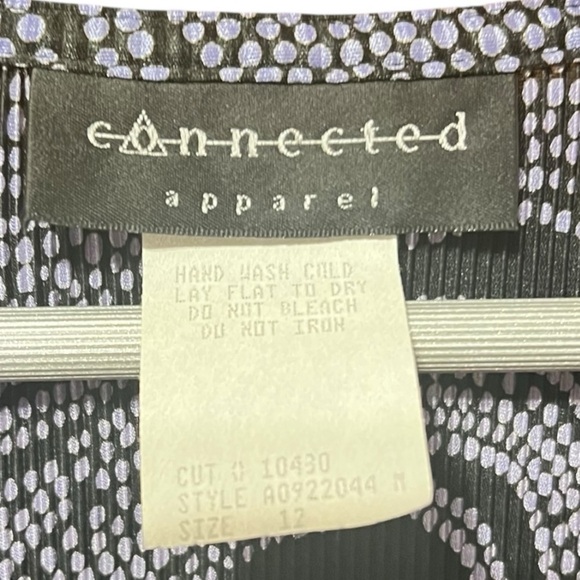 Connected Apparel Purple & Black Swirl Dress with Attached Jacket – Size 12 - Picture 4 of 4